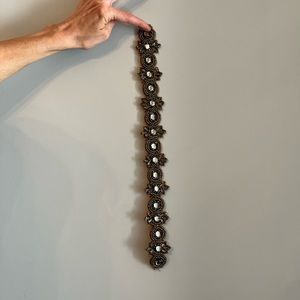 Beaded leather strip accessory